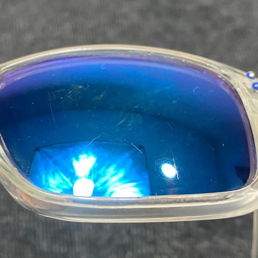 Oakley Holbrook Sunglasses Mens One Size Clear Blue Mirror Lens Square Frame